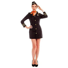 Cargar imagen en el visor de la galería, Disfraz Azafata Vuelos Piloto Avión Mujer Adulto Fiesta De Carnaval Cumpleaños Teatro
