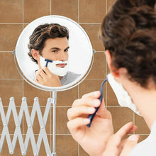 Cargar imagen en el visor de la galería, Espejo de pared armónica con soporte extensible aumento x2, 21 cm, Ø17 cm, para baño maquillaje afeitar - Gerimport