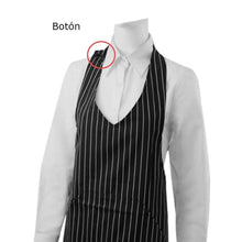 Cargar imagen en el visor de la galería, Delantal largo con peto de cocina professional 66 x 85 cm cocinero talla unica