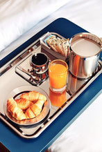 Cargar imagen en el visor de la galería, Bandeja de servir de acero inoxidable pulida gastronomía comida 2 unds