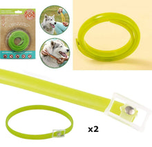 Cargar imagen en el visor de la galería, 2 Collares repelente pulgas garrapatas 60 cm talla L recortable antiparásitos, Colla antiparasitario Perros