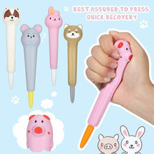 Cargar imagen en el visor de la galería, Bolígrafo squisky esponjoso infantil bunny conejo boli tinta azul 2 +1 de regalo