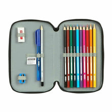 Cargar imagen en el visor de la galería, Plumier doble estuche escolar Moos con rotuladores boli 28 pcs portatodo 2 pisos