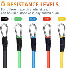 Cargar imagen en el visor de la galería, Banda Elástica de Resistencia Juego de 5 Cintas Elásticas Set Cintas fitness