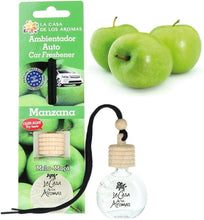 Cargar imagen en el visor de la galería, Ambientador Coche difusor Colgador Botella 10 ml de líquido, tapón de Madera