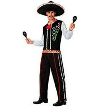 Cargar imagen en el visor de la galería, Disfraz Mejicano Mariachi Hombre Adulto Traje Negro para Carnaval fiesta