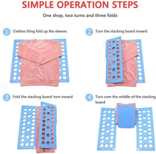 Cargar imagen en el visor de la galería, Doblador de ropa de plástico tabla plegable para doblar prendas placa tablero