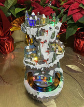 Cargar imagen en el visor de la galería, Escena Poblado de Navidad Villaje inflado en 3 niveles con música y movimiento