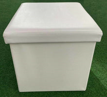 Cargar imagen en el visor de la galería, Púff Taburete de Almacenamiento Plegable Asiento de Almacenaje Cubo Otomano Reposapié