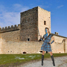 Cargar imagen en el visor de la galería, Disfraz Escocesa William Wallace Mujer Adulto para Carnaval Fiesta Teatro