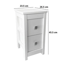 Cargar imagen en el visor de la galería, Mueble Auxiliar Cajonera Estrecho de Madera de Pino Natural Color Blanco Para Baño Dormitorio