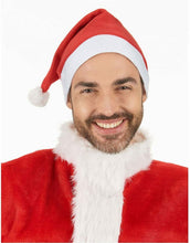 Cargar imagen en el visor de la galería, Gorro de Navidad Santa Claus Papa Noel disfraz fiesta cena rojo 10 unds