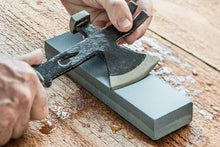 Cargar imagen en el visor de la galería, Piedra corindón grano afilador fina gruesa doble 20 cm