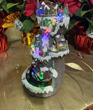 Cargar imagen en el visor de la galería, Escena Poblado de Navidad Villaje inflado en 3 niveles con música y movimiento