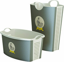 Cargar imagen en el visor de la galería, Cesta para la Colada 58L con Orificios de ventilación y Manijas, Cesto de Plásti