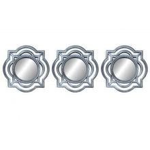 Cargar imagen en el visor de la galería, Espejos Pared Decorativos Plateados dorados Pack 3 Casa Habitación Salón 25 cm