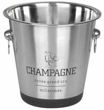 Cargar imagen en el visor de la galería, Cubitera de champán vino con asas Acero Inoxidable 20.5x22CM, Champanera para BAR, Restaurante, Pub y Hogar Uso