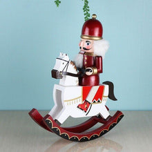 Cargar imagen en el visor de la galería, Cascanueces de navidad de madera montado a caballo 30 cm figura decorativa