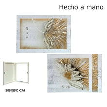 Cargar imagen en el visor de la galería, CUADRO TAPA CONTADOR 35X50 30X42 cm ARBOL MADERA FLORES CHAMPÁN MANDALA