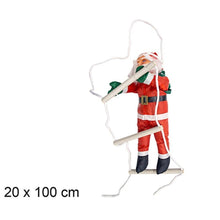 Cargar imagen en el visor de la galería, Papá Noel Tejido Impermeable con Escalera 20x100 cm Balcón Decoracion Navidad
