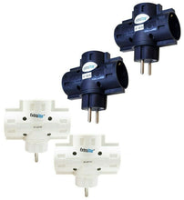 Cargar imagen en el visor de la galería, PACK 2 Ladrones Adaptadores Triple Schuko 16 A 250v 3680W