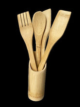 Cargar imagen en el visor de la galería, JUEGO 4 PIEZAS PALETAS COCINA BAMBÚ, 28 CM