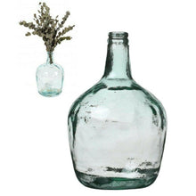 Cargar imagen en el visor de la galería, Jarrón Florero Cristal en Vidrio verde reciclado Para Decoracion Hogar