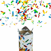 Cargar imagen en el visor de la galería, Cañón de Confeti Tubo Confetti para Fiesta Celebraciones Multicolor Metal Metalico 27 - 77 cm