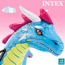 Cargar imagen en el visor de la galería, Intex - Ride on colchoneta hinchable dragon 201x191 cm 3 años, (57563NP)