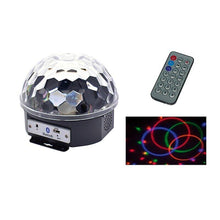 Cargar imagen en el visor de la galería, Proyector Esfera Rotatorio LED RGB Con Musica BLUETOOTH Mando y 1 USB Muticolor