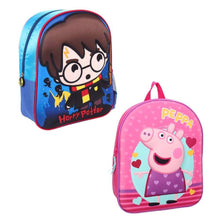 Cargar imagen en el visor de la galería, Mochila pequeña 3d infantil peppa pig harry potter frozen escuela vuelta cole