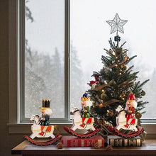 Cargar imagen en el visor de la galería, Cascanueces de navidad de madera montado a caballo 30 cm figura decorativa