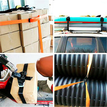 Cargar imagen en el visor de la galería, Cinta con tensor de carga hebilla de plástico trinquete 25 mm x 5 m correa freno