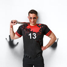 Cargar imagen en el visor de la galería, Disfraz Camiseta Jugador Rugby Sangrienta Hombre Para Halloween Carnaval Teatro