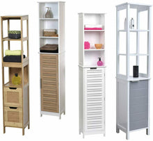 Cargar imagen en el visor de la galería, Mueble de baño Columna Armario Alto 1 Estante + 1 Puerta + 1 Estante en el Interior Stockholm