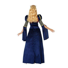 Cargar imagen en el visor de la galería, Disfraz Dama Medieval Azul Mujer Adulto para Carnaval Fiesta