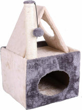 Cargar imagen en el visor de la galería, Árbol rascador para gatos, centro de actividades, juguete cubierto de sisal
