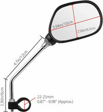 Cargar imagen en el visor de la galería, 2 x Espejo Retrovisor de Bicicleta Ajustable Universales Lente de Espejo Retrovisor de Bicicleta para Bicicleta de Monta/Bicicleta/E-Bike/Monopatín/Silla de Ruedas/Andador