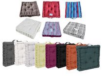 Cargar imagen en el visor de la galería, Cojin Para Silla Asiento Cuadrado Grande estampada o liso Varios Colores (40 x 40 x 7 cm) Hogar y Jardín Textil de hogar Fundas Nórdicas