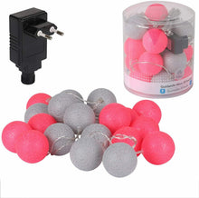 Cargar imagen en el visor de la galería, Guirnalda de luces eléctrica 20 Bolas neón diámetro 6 cm para decoracion fiesta