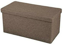 Cargar imagen en el visor de la galería, Baúl Puff Taburete Almacenaje Plegable Caja Asiento Banco de Almacenamiento