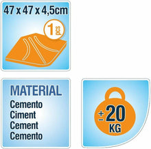 Cargar imagen en el visor de la galería, Base Pie Para Parasol Excéntrico de Piezas Gris de Cemento de 20 kg 47x47x4.5 cm