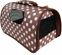 Cargar imagen en el visor de la galería, Portador Transportín Bolsa Bolso de Tela (Lunares) para Perro, Gato, Mascotas