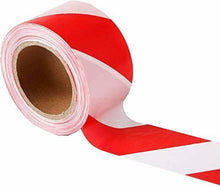 Cargar imagen en el visor de la galería, Cinta de Balizamiento Rojo y Blanco 100 m x 70 mm No Adhesivo (1 Rollo)