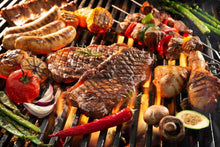 Cargar imagen en el visor de la galería, Cuchillo y tenedor de barbacoa utensilios mango madera