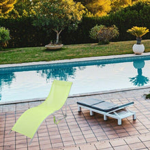 Cargar imagen en el visor de la galería, 2 Tumbonas Plegables Forma S Ergonómica Marco Aluminio Texteline Piscina Jardín
