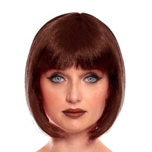 Cargar imagen en el visor de la galería, Peluca Corte Bob Flequillo Rubia Castaña Accesorios de Disfraces Fiesta Carnaval