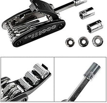 Cargar imagen en el visor de la galería, Multifuncion Para bicicleta Kit de reparación mecánico Palanca neumático 16 en 1
