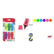 Cargar imagen en el visor de la galería, Subrayadores Pastel y Fluorescentes Mini, Punta Biselada - Estuche 12 Marcadores