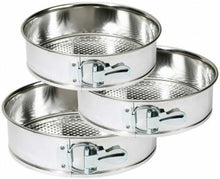 Cargar imagen en el visor de la galería, Set 3 Moldes de Horno Desmontable Redondo Revestimiento Antiadherente 22 24 26cm